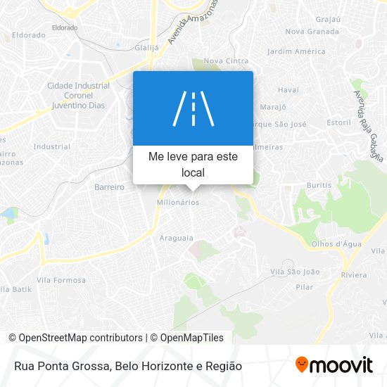 Rua Ponta Grossa mapa