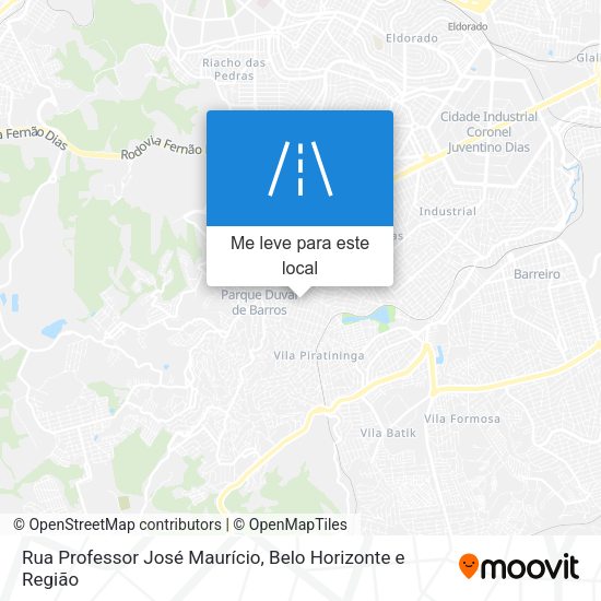 Rua Professor José Maurício mapa