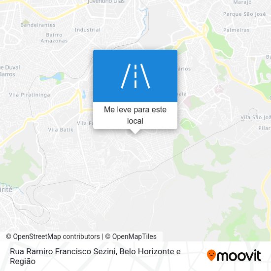 Rua Ramiro Francisco Sezini mapa