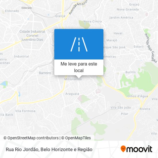 Rua Rio Jordão mapa