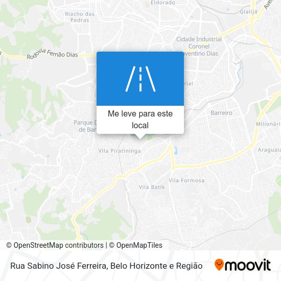 Rua Sabino José Ferreira mapa