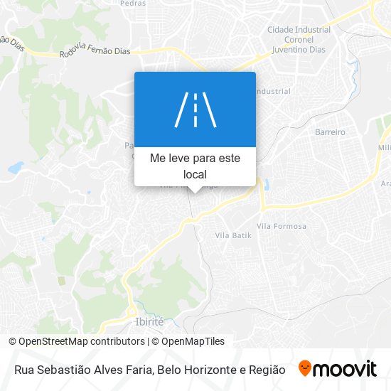 Rua Sebastião Alves Faria mapa