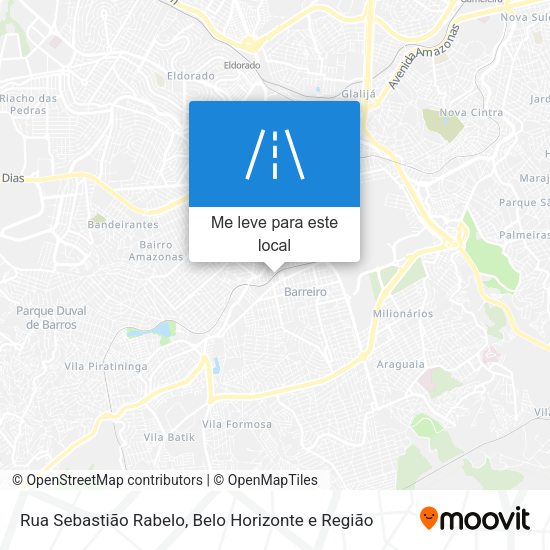 Rua Sebastião Rabelo mapa