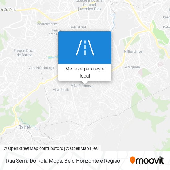 Rua Serra Do Rola Moça mapa