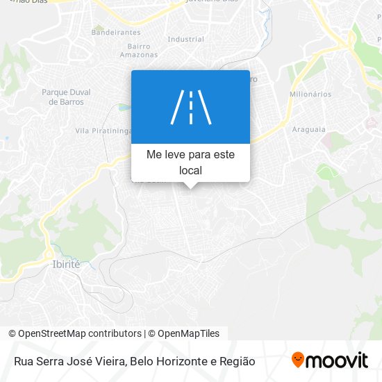 Rua Serra José Vieira mapa