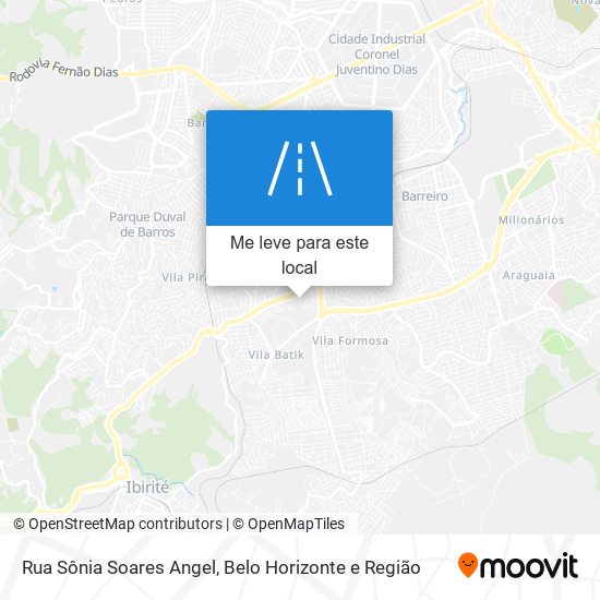 Rua Sônia Soares Angel mapa