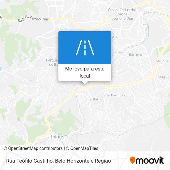 Rua Teófilo Castilho mapa