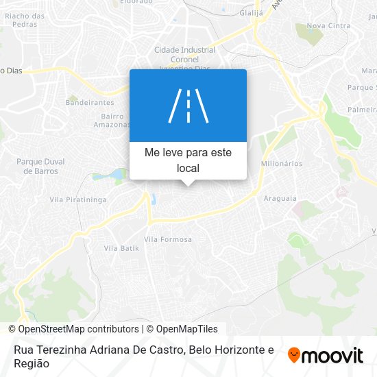 Rua Terezinha Adriana De Castro mapa