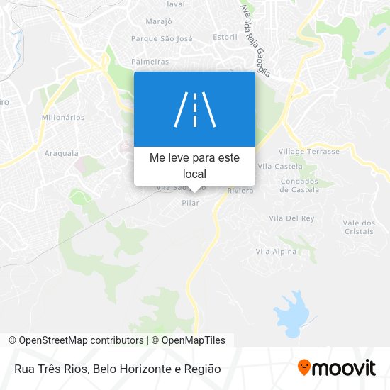 Rua Três Rios mapa