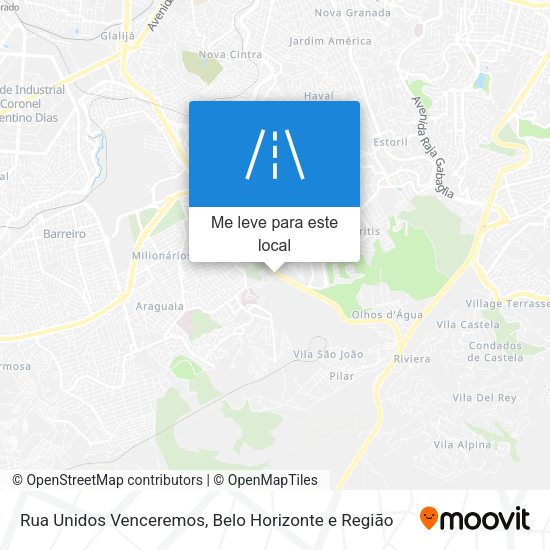 Rua Unidos Venceremos mapa