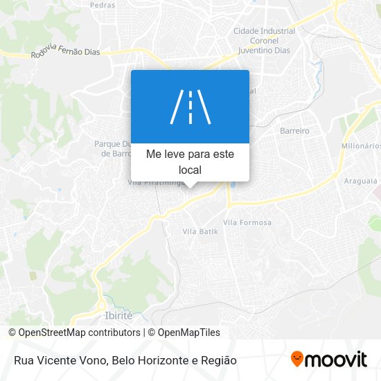 Rua Vicente Vono mapa