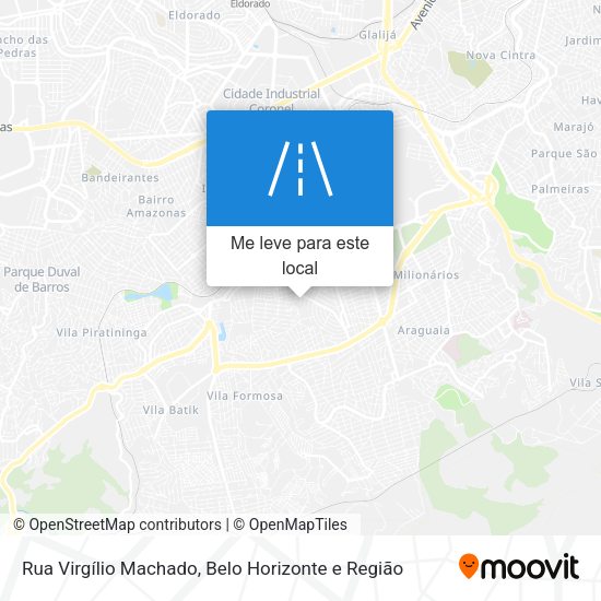 Rua Virgílio Machado mapa