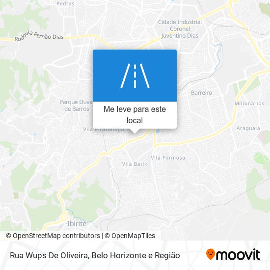 Rua Wups De Oliveira mapa