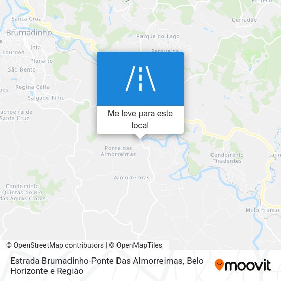 Estrada Brumadinho-Ponte Das Almorreimas mapa