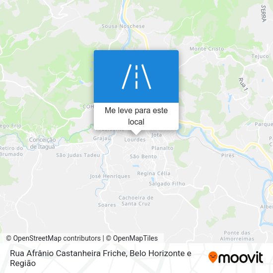 Rua Afrânio Castanheira Friche mapa