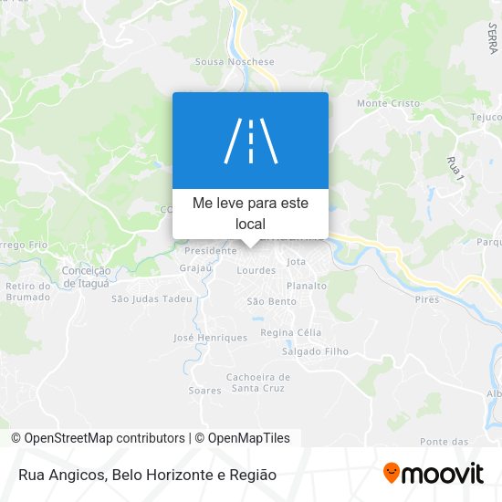 Rua Angicos mapa