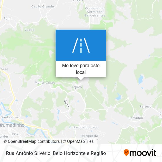 Rua Antônio Silvério mapa