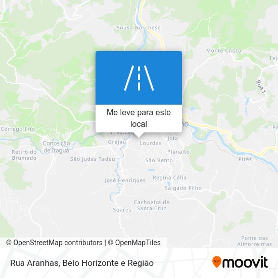 Rua Aranhas mapa