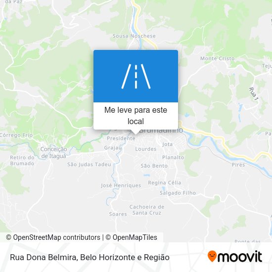 Rua Dona Belmira mapa