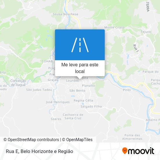 Rua E mapa