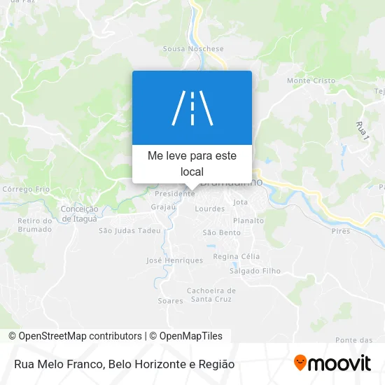 Rua Melo Franco mapa