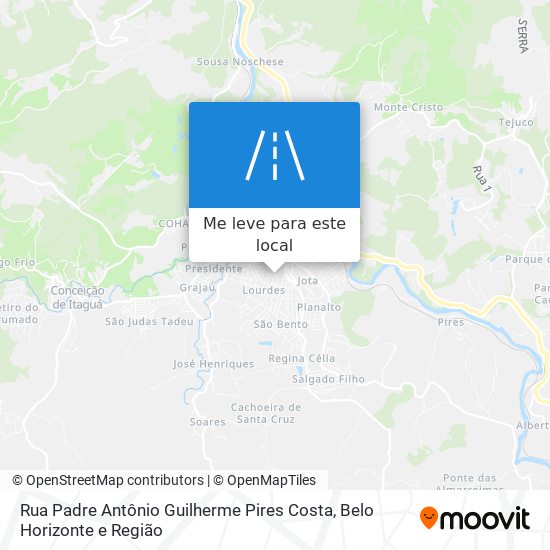 Rua Padre Antônio Guilherme Pires Costa mapa