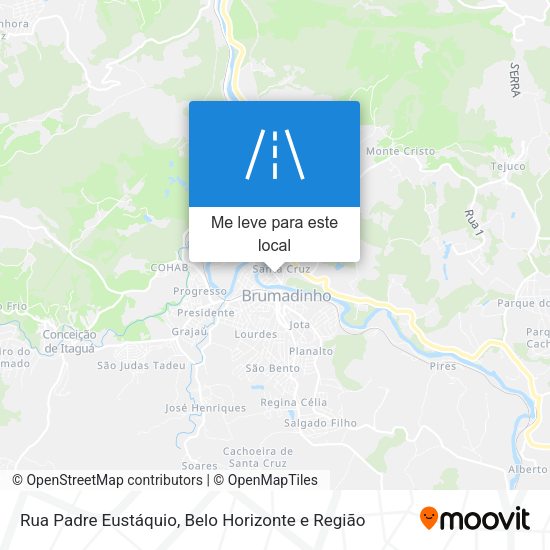 Rua Padre Eustáquio mapa