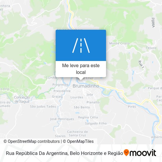 Rua República Da Argentina mapa