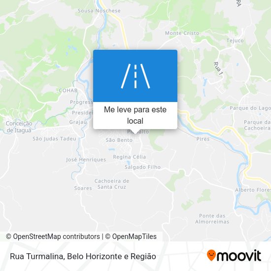 Rua Turmalina mapa