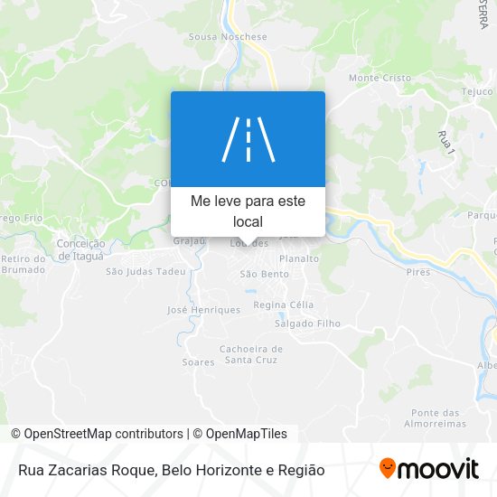 Rua Zacarias Roque mapa