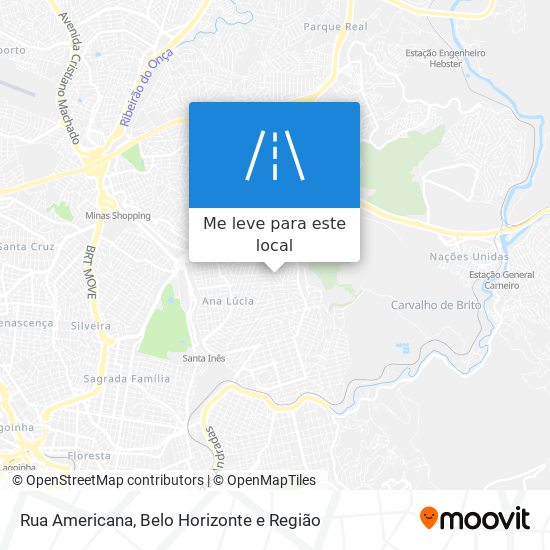 Rua Americana mapa