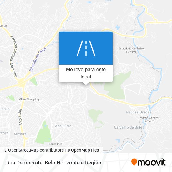 Rua Democrata mapa