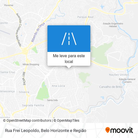 Rua Frei Leopoldo mapa