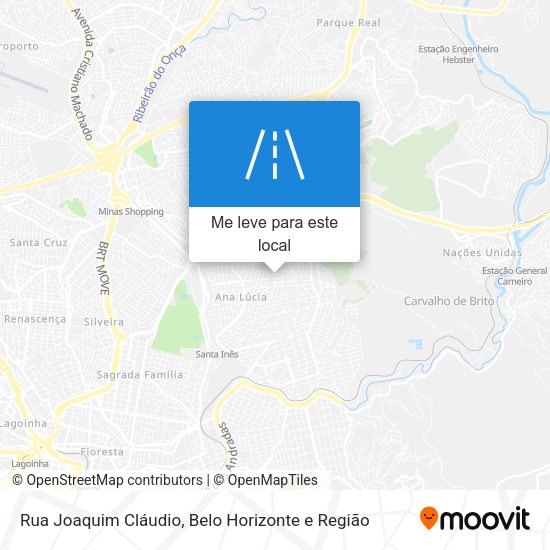 Rua Joaquim Cláudio mapa