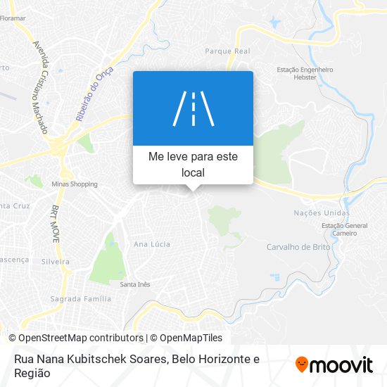 Rua Nana Kubitschek Soares mapa