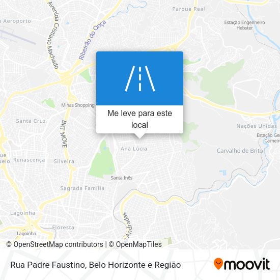 Rua Padre Faustino mapa