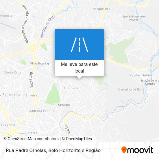 Rua Padre Ornélas mapa