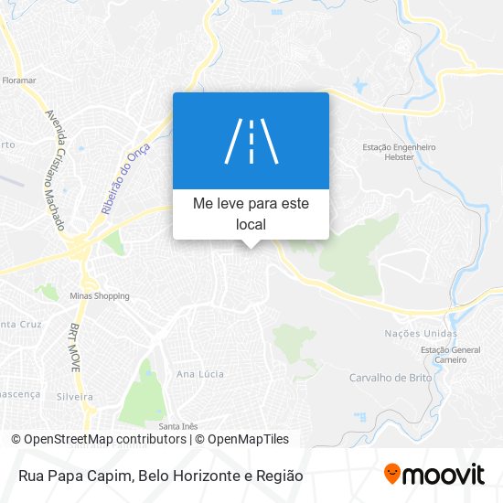 Rua Papa Capim mapa