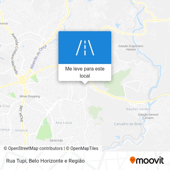 Rua Tupi mapa