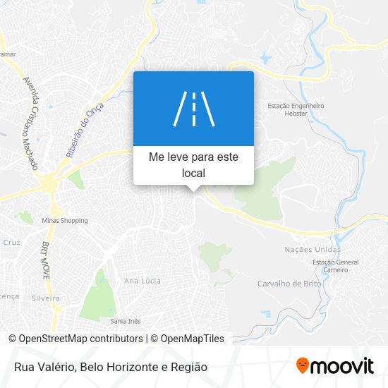 Rua Valério mapa