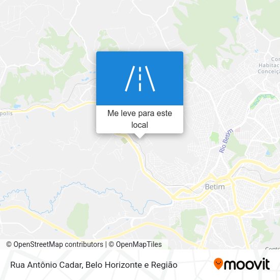 Rua Antônio Cadar mapa