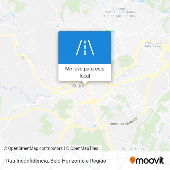 Rua Inconfidência mapa