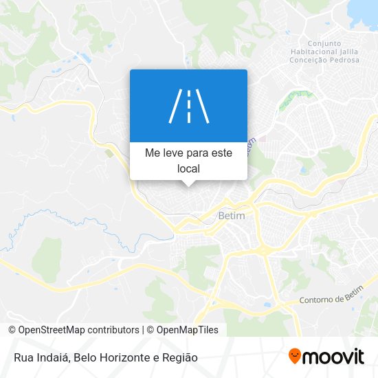 Rua Indaiá mapa