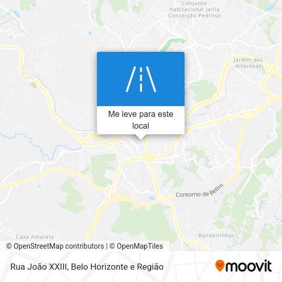 Rua João XXIII mapa