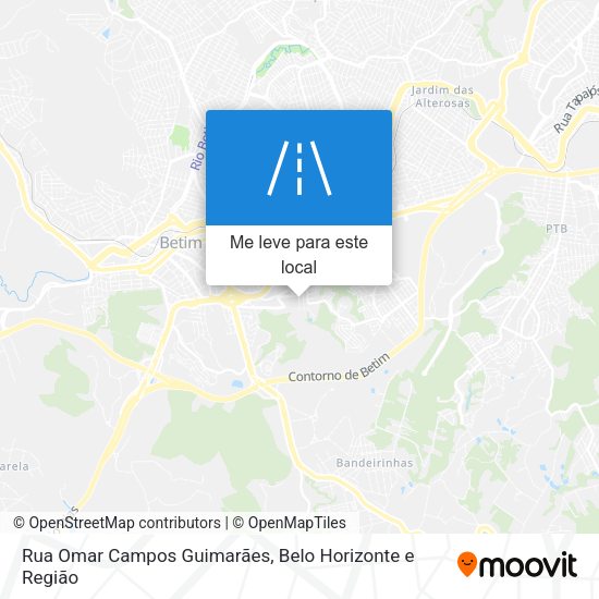 Rua Omar Campos Guimarães mapa