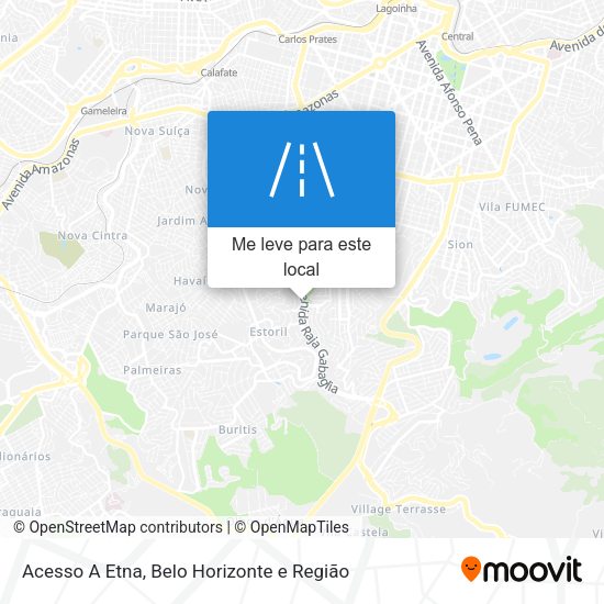 Acesso A Etna mapa