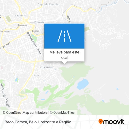 Beco Caraça mapa