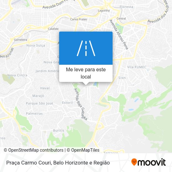 Praça Carmo Couri mapa