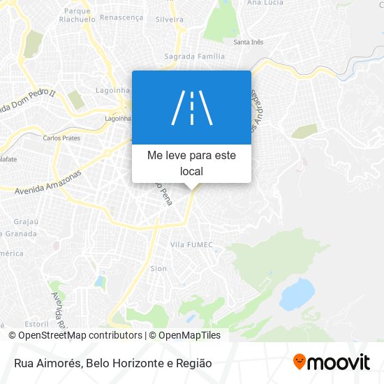 Rua Aimorés mapa