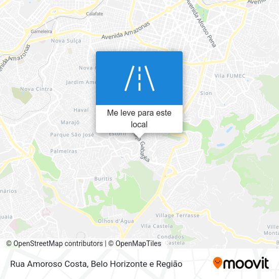 Rua Amoroso Costa mapa